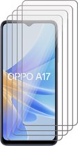 Screenprotector geschikt voor Oppo A17 - 4x Gehard Glas Screen Protector GlassGuard