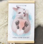 Little Feet Footprint Poster Lapin A4 impression sur toile pieds de bébé max 8,5 cm