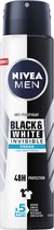 Men Black&White Invisible Fresh antiperspiratiespray 250ml