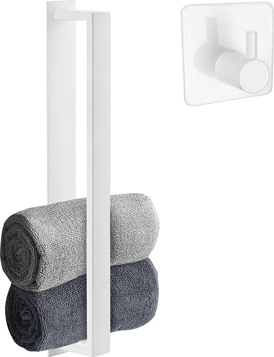 Handdoekstang Multilayer zwart 80cm Aluminium, handdoekhouder, wandrek, handdoekrek, wandmontage, 3-laags handdoekstang met haken, voor badkamer en keuken Handdoekstang Multilayer zwart 80cm Aluminium, handdoekhouder, wandrek, handdoekrek, wandmontage, 3-laags handdoekstang met haken, voor badkamer en keuken