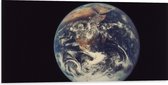 Dibond - Vooraanzicht van de Aarde - 100x50 cm Foto op Aluminium (Wanddecoratie van metaal)