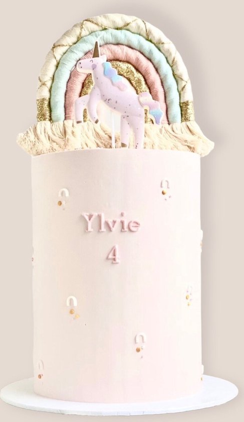 Cake Topper arc-en-ciel pastel