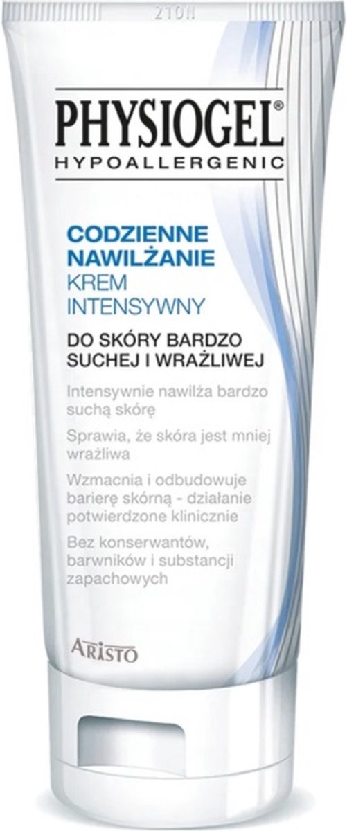 Dagelijkse Hydraterende Intensieve Crème voor de zeer droge en gevoelige huid 100ml