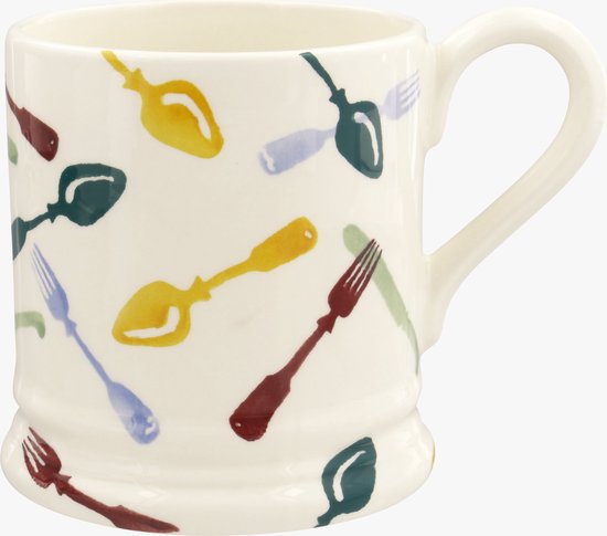 Emma Bridgewater Mug 1/2 pinte à pois Couteaux et fourchettes