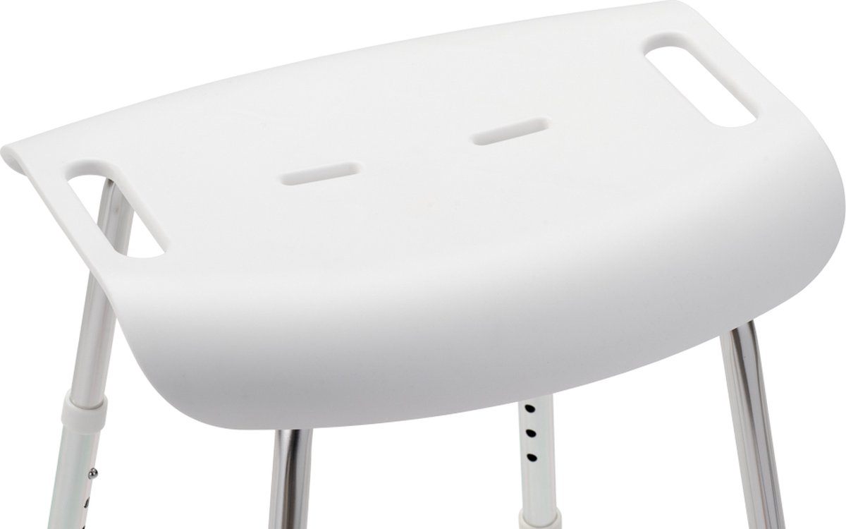 Luxe Design douchekruk met handige handgrepen Wit In hoogte