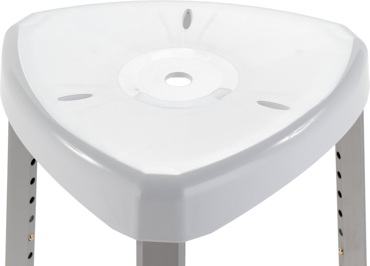 Hoek douchekruk verstelbaar Wit Driehoek douchezitje Belastbaar