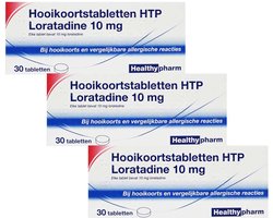 Healthypharm Hooikoortstabletten HTP Loratadine 10 mg - 3 x 30 tabletten