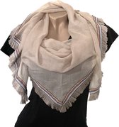 Lange Dunne Driehoekige Sjaal - Khaki - 180 x 75 cm (0356)