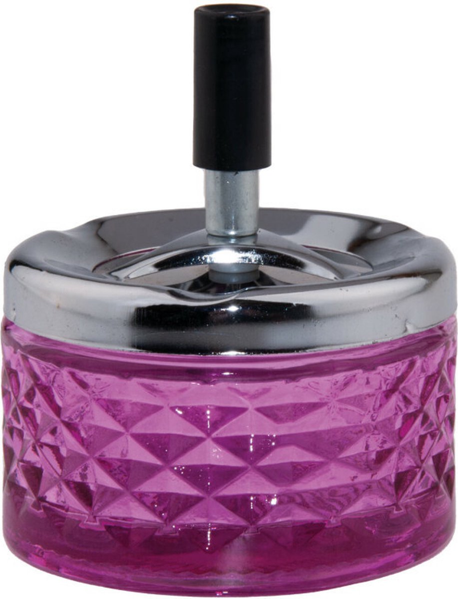 Goedkoopste Angelo Asbak - Asbak voor buiten - Draaiasbak - Asbak met deksel - Glas - Roze