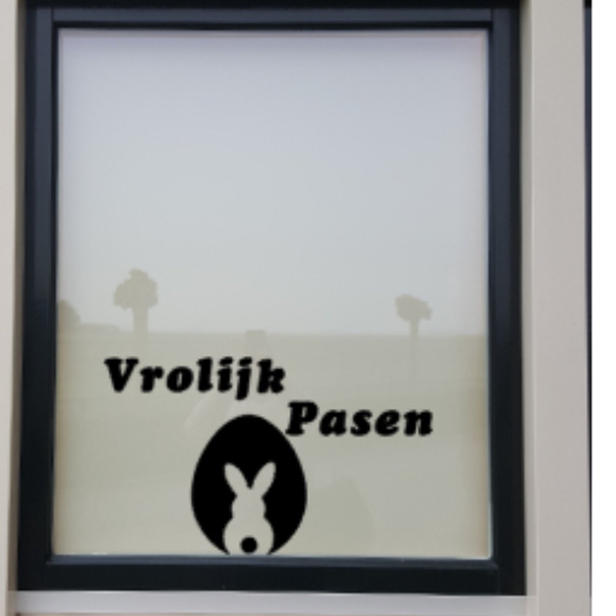 Raamsticker Vrolijk Pasen Nr2 (Herbruikbaar)