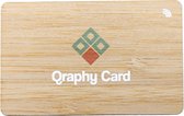 Houten Visitekaartje | NFC én QR-Code | Contactgegevens eenvoudig delen | QraphyCard