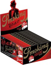 Smoking Deluxe King Size Rolling Papers + Tips - Vloeipapier - Lange Vloei– 24 stuks (per doos)