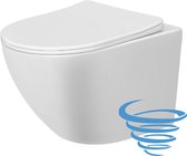 Délivo | Toilettes suspendue | Blanc brillant | Tornado Flush | Softclose | Nano revêtement (antibactérien) et fonction sans monture