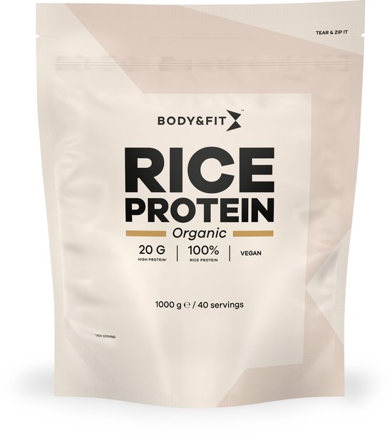 Body & Fit Rice Protein - Plantaardig Eiwitpoeder - Vegan Proteine Poeder -  Biologisch... | Bol.Com