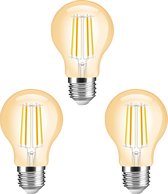 Slimme Zigbee E27 filament lamp voordeelset - A60 model - amberkleurig (3 stuks) - Smart lamp - Slimme Zigbee lamp