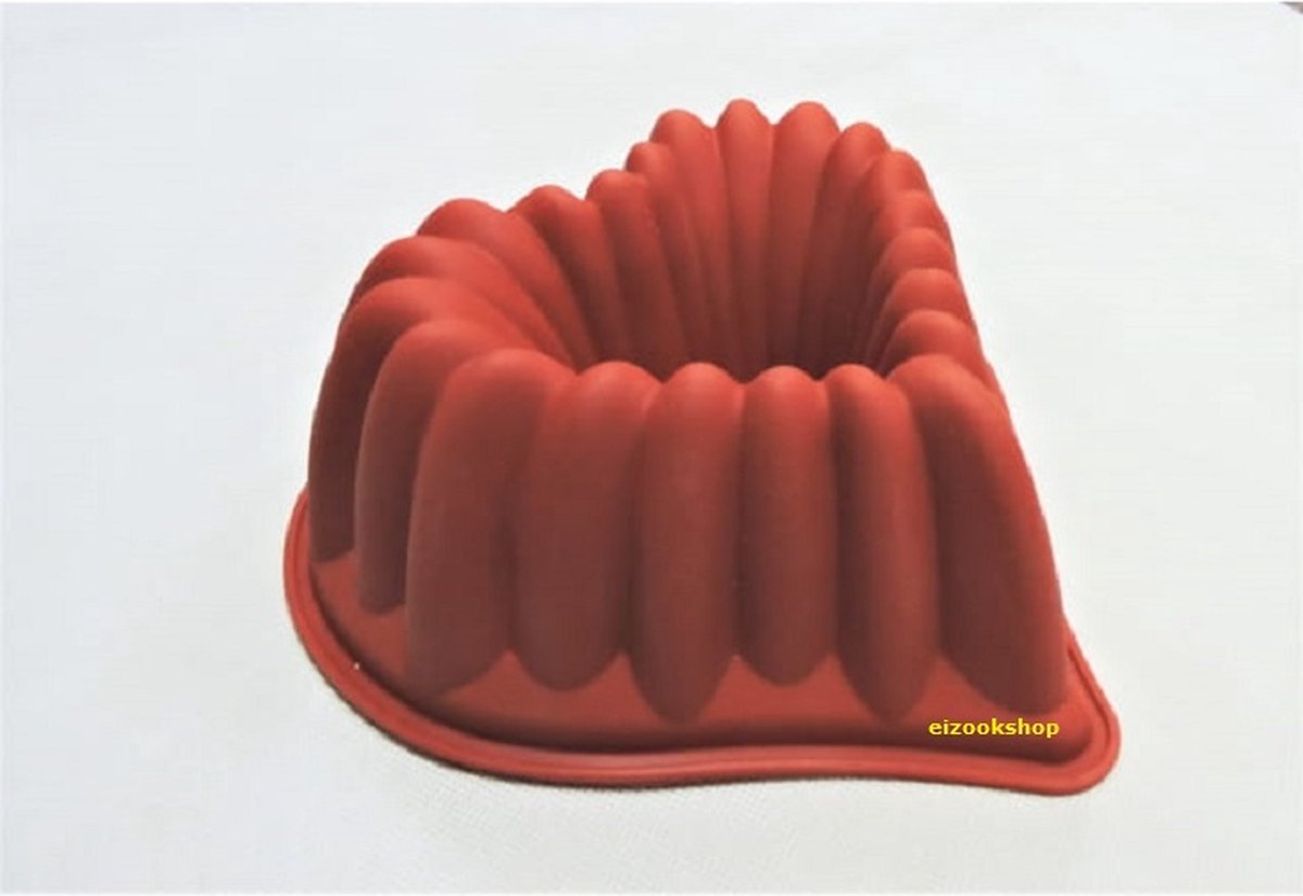 EIZOOK Siliconen hart vorm voor taart mousses tulband ijs en meer 23x24x8cm