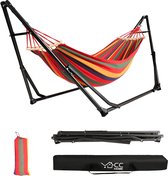 CCLIFE - Hangmat - Opvouwbaar Frame voor Draagtas Buiten - Draagbaar Binnen - Camping in de Tuin - Hangmatten Schommelstoelen en Accessoires