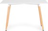 Bureautafel - laptop tafel - 120x60x74 cm - wit, dennenhout