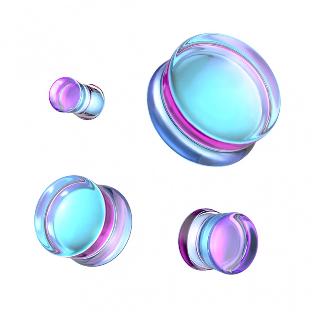 Double flared plug Iridescent 8 mm - LMPiercings