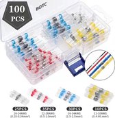 BOTC Doos Soldeerhulzen Waterdicht - Krimpkous - Soldeerhulzen assortimentsbox - 100 stuks - krimpkousen Krimpkous Kabelschoen Soldeer