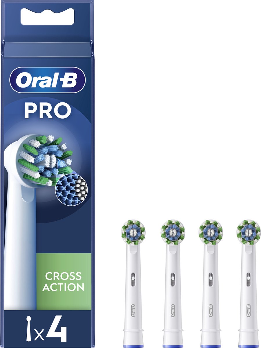 Oral-B Cross Action Pro - Opzetborstels - Met CleanMaximiser Technologie - 4 Stuks - Oral B