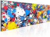 Schilderij - Regenboogverlichting , multi kleur