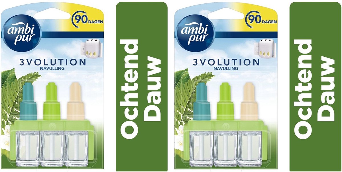 Goedkoopste Ambi Pur 3Volution Navullingen - Ochtend Dauw / Morning Dew 2 x 20 ml