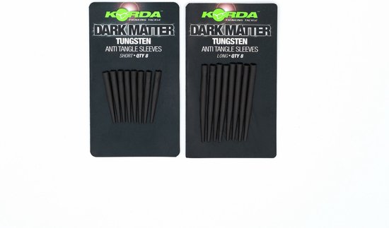 Korda Dark Matter Tungsten Anti Tangle Sleeves - Short - Zwart - Korda