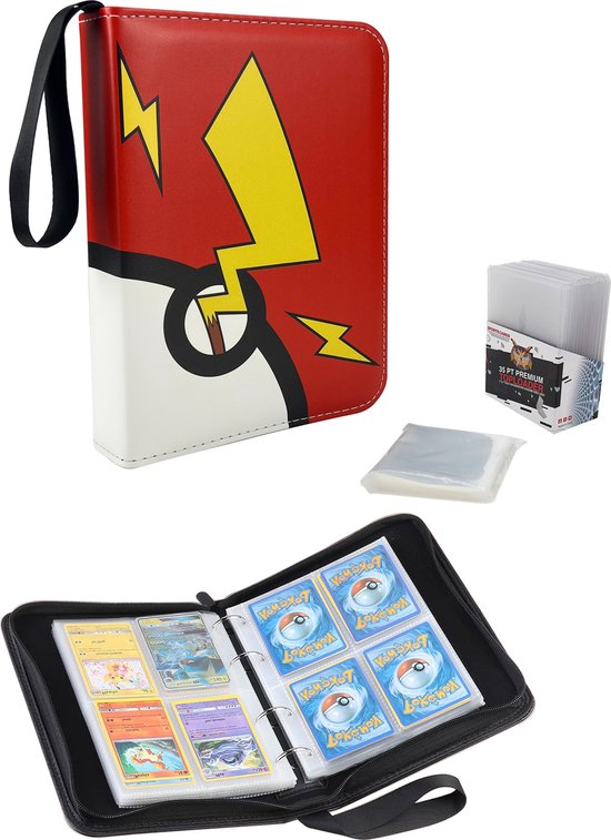 Verzamelmap met toploaders en card sleeves verzamelmap geschikt voor