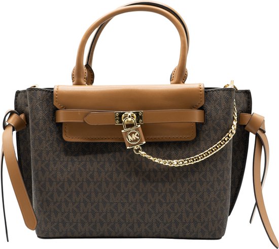 Michael Kors Small Belted Handbag Dames Handtas - One Size - Brown Accorn