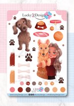 Stickerbundel honden - bullet journal / scrapbook / decoratie stickers - Stickers volwassenen - honden en dierenspullen - planner / agenda stickers - Honden thema - 3 stickervellen