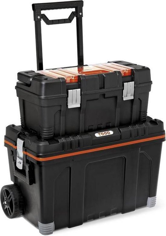 Trouw Interactie steno Gecombineerd koffer op wielen met extra gereedschapskist en kleine  onderdelen opbergdoos | bol.com