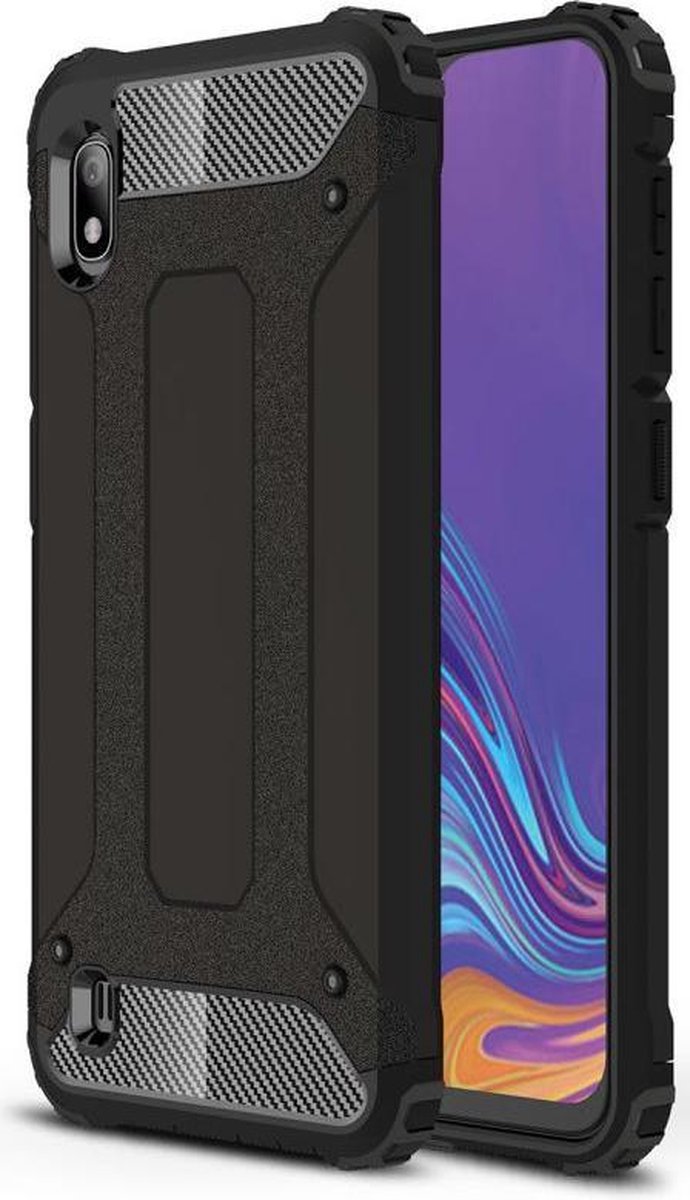 Hoesje Geschikt voor Samsung Galaxy A10 | Shock Proof | Hybride Back Cover | Beschermhoes | Schokbestendig | Extra bescherming | Zwart