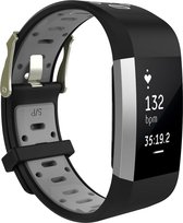 watchbands-shop.nl Bracelet en Siliconen - Fitbit Charge 2 - GreyBlack