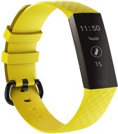 watchbands-shop.nl Siliconen bandje - Fitbit Charge 3 - Geel - Small