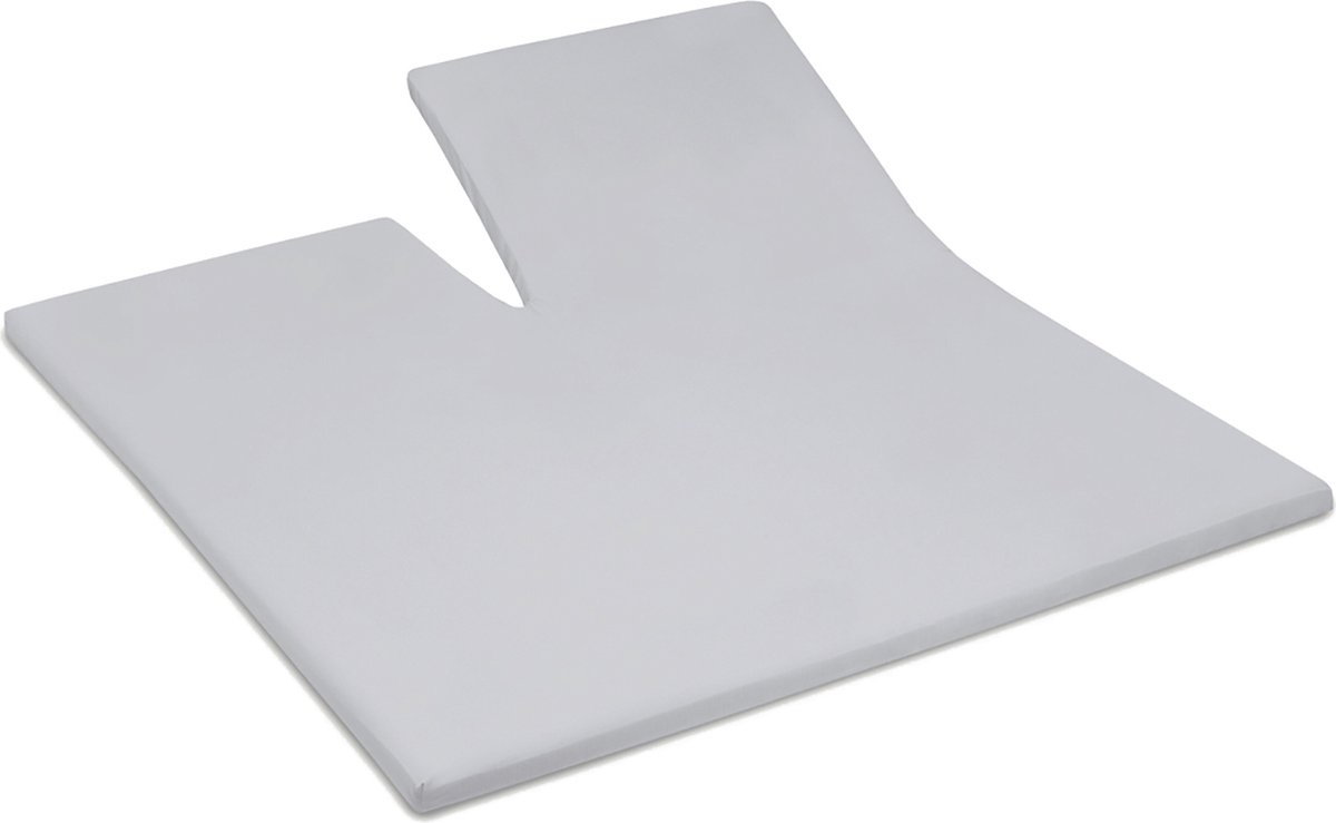 Cinderella Topper Hoeslaken met split - Tot 15 cm matrashoogte - Double Jersey - 160x200/210 cm - Lichtgrijs