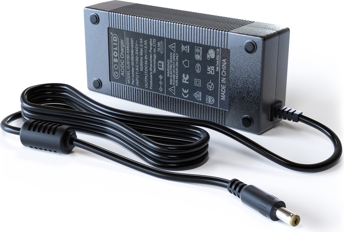 GO SOLID! ® Oplader geschikt voor Samebike 20LVXD30 LO26 Elektrische Fiets