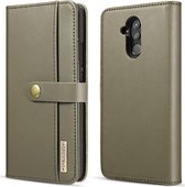 Huawei Mate 20 Lite Leren 2-in-1 Bookcase en Back Cover Hoesje Groen