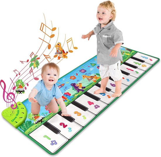 Cinqo- Tapis de musique avec 5 modes, 8 instruments, tapis de danse pour  bébé, tapis