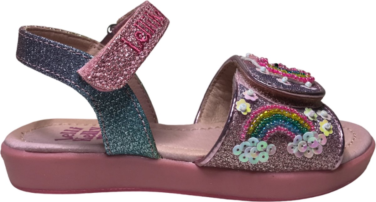 Lelli Kelly - LK7402 Unicorn - Mt 26 - Velcro eenhoorn kraaltjes sandalen - multi glitter