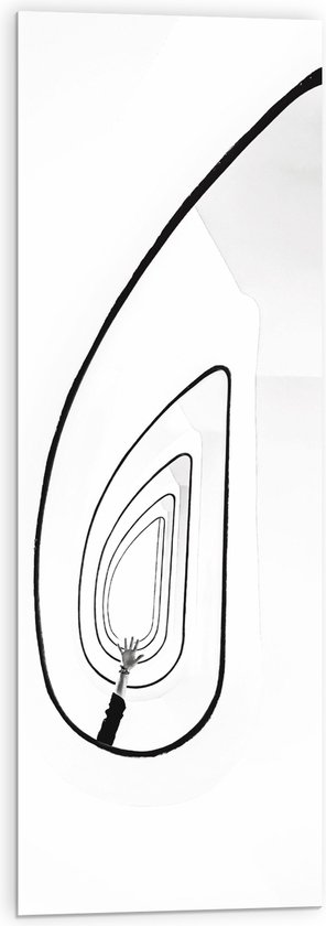 Acrylglas - Hand tussen Abstracte Kronkelingen in het Zwart - 30x90 cm Foto op Acrylglas (Met Ophangsysteem)