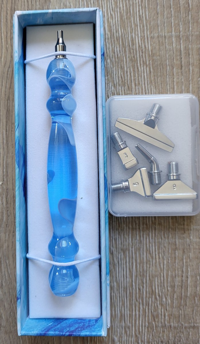 Diamond Painting Pen - blauw - luxe uitvoering - inclusief