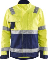 Blåkläder 4064-1811 Jack Ongevoerd High Vis klasse 3 Geel/Marineblauw maat XXL