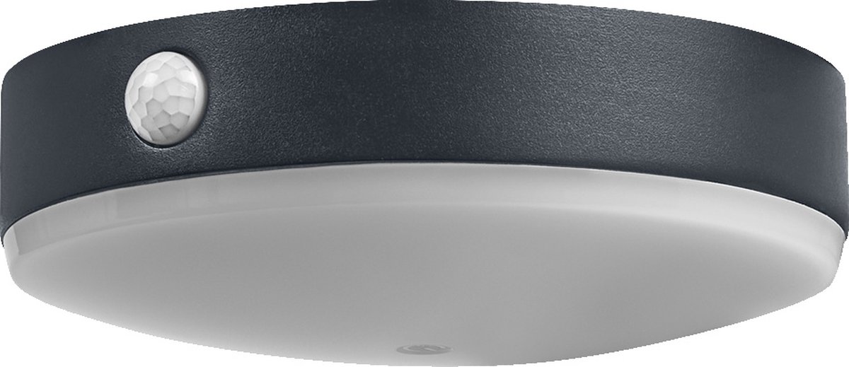 LEDVANCE ENDURA Style Tossa solar wandlamp, warm wit licht (3000K), geïntegreerde sensor, bruikbaar zonder stroom, brandduur tot acht uur, IP44 bescherming, zwart