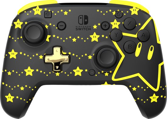 PDP Rematch - Draadloze Nintendo Switch Controller - Glow in the Dark - Super Star
