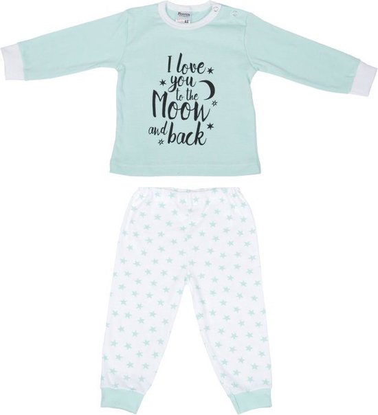 Beeren Mint/ Wit To The Moon And Back Taille 50/56 Pyjama Bébé 24420