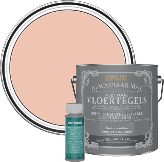Rust-Oleum Roze Afwasbare Vloertegelverf - Koraal 2,5L