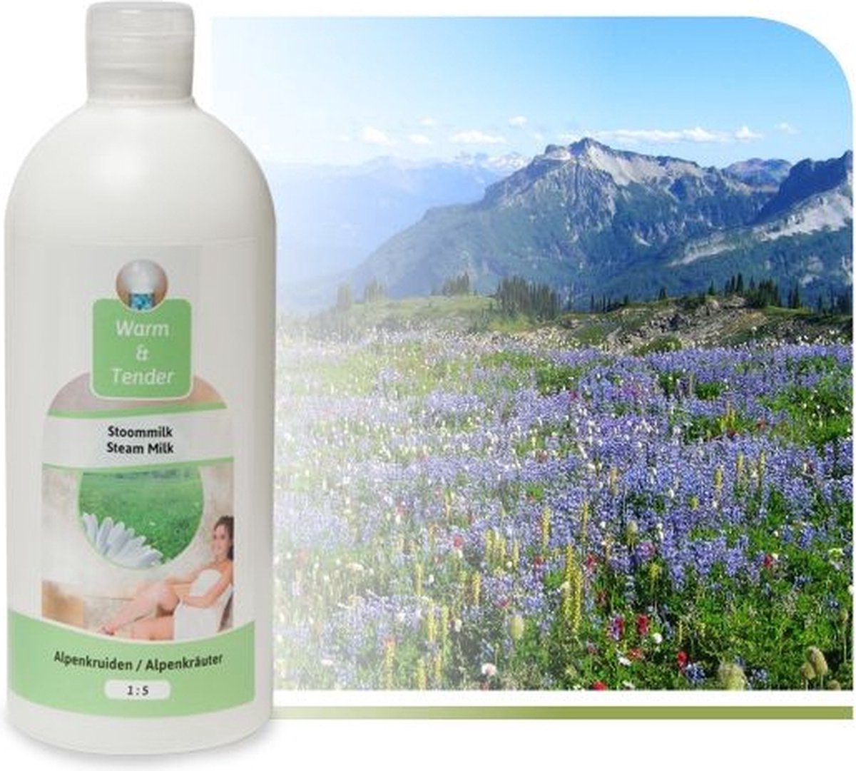 Goedkoopste Warm & Tender - Alpenkruiden Stoombadmelk 1 Liter