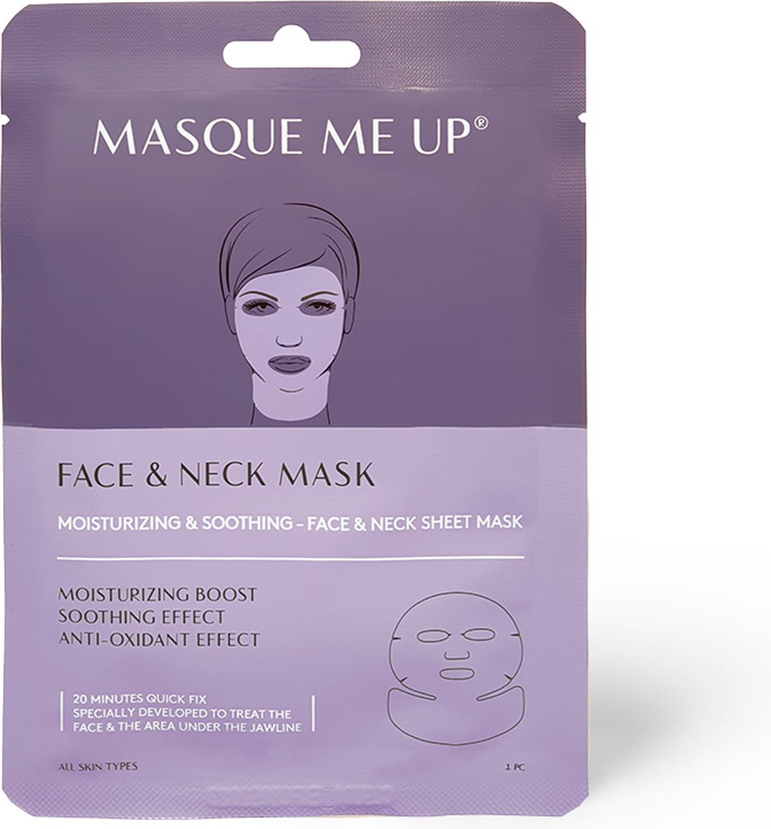 Masque me up - Face & Neck Mask - 1 stuk