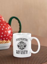 Rick & Rich Mok - Mok Save Your Ass - Mok Firefighter - Mok met opdruk - Grappige Mok - Witte koffie mok bedrukt - Witte thee mok - Mug quote - Mok met quote - Cadeau voor man - Cadeau voor vrouw